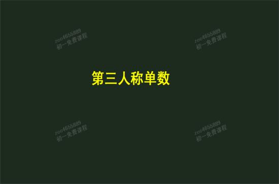 什么情况下三单后动词加s