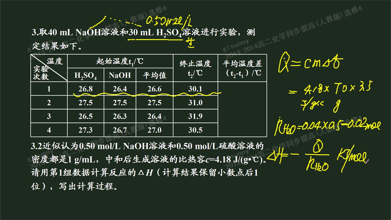 中和热测定_高二化学化学实验