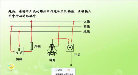 老师,插座直接左零右火上接地,熔丝接火线_初三物理声