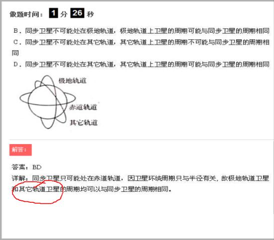 除极地卫星。哪还有和同步轨道卫星周期相等_