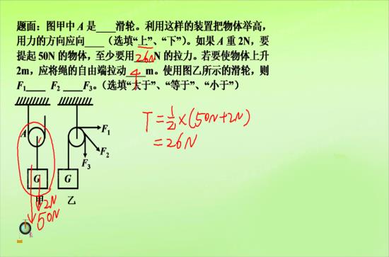 为什么动滑轮动力臂等于阻力臂的2倍 支_初二