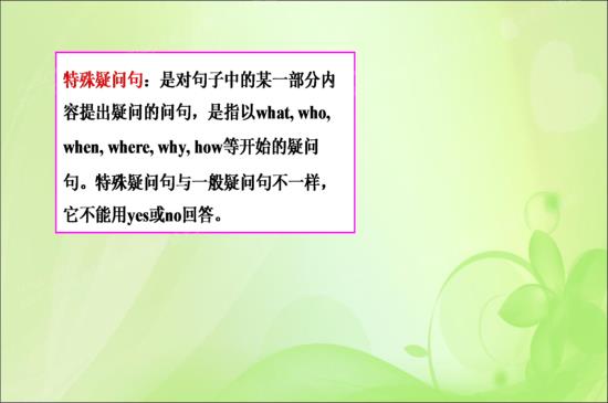 特殊疑问句一定是特殊疑问词开头吗