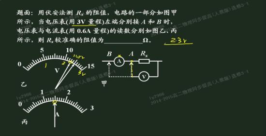 電流表電壓表讀數