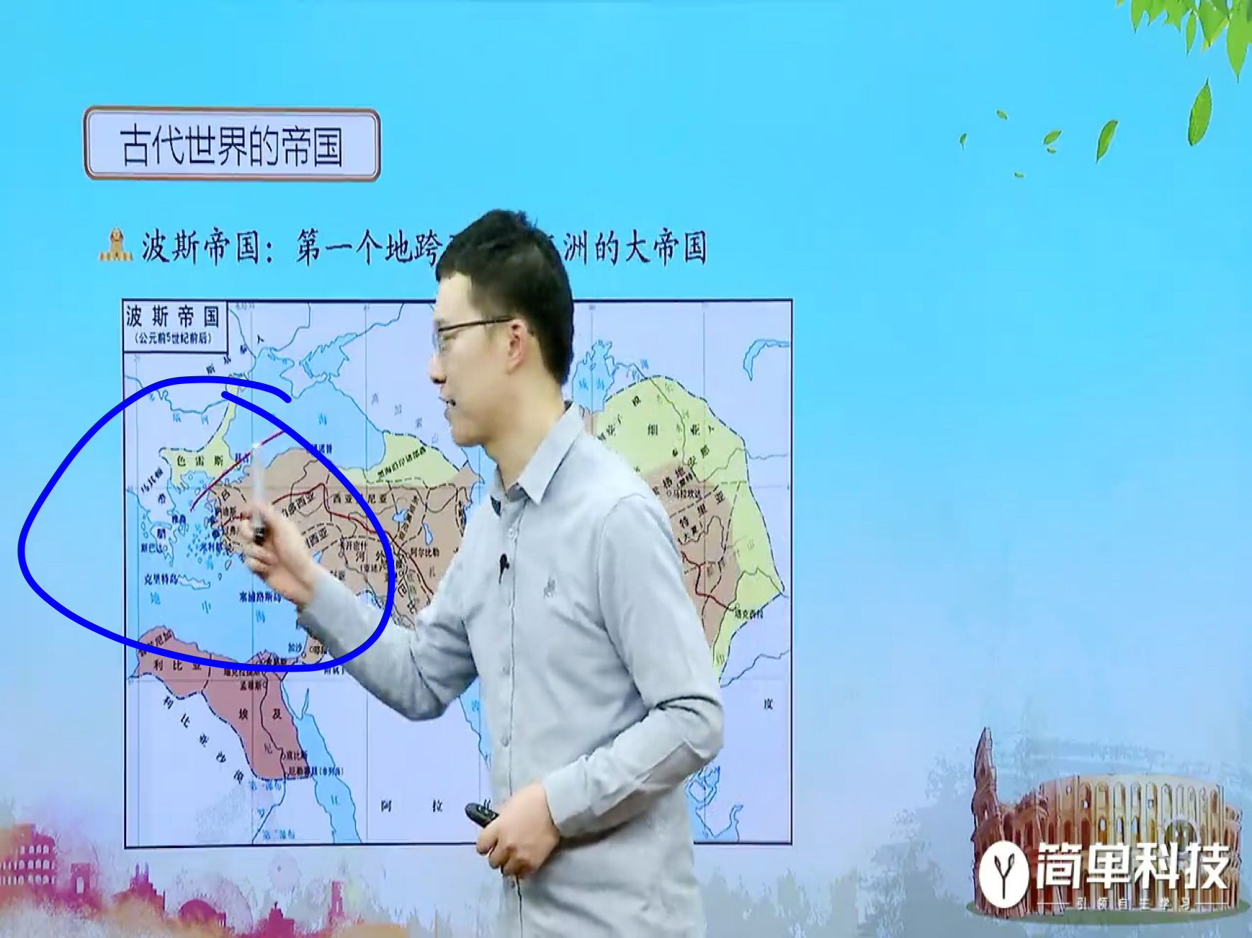 为什么老师说这里是波斯帝国的东部?