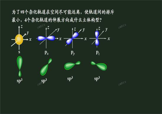 氨气sp3杂化图,气的杂化示意图,水的杂化轨道示意图_大山谷图库